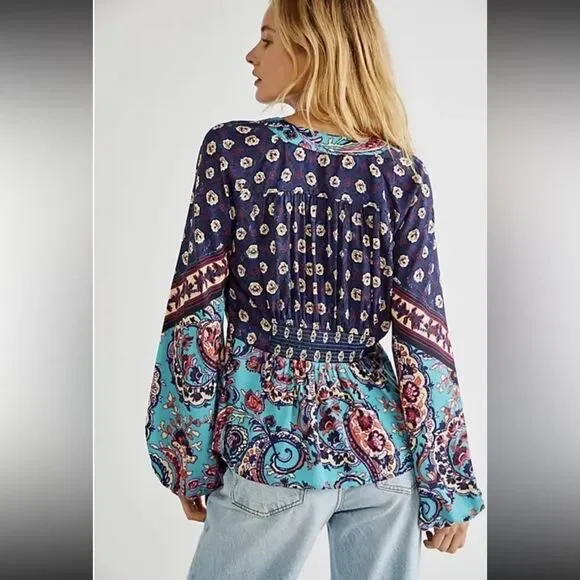 NWT FREE PEOPLE RUN FREE TUNIC BUTTONDOWN TOP SMALL